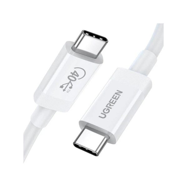 Ugreen cable USB4 40Gb s USB-C - USB-C PD - 100W   0.8 Meter   White Online