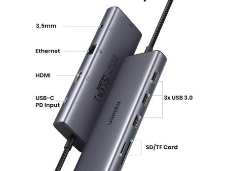 Ugreen 10-in-1 USB-C Hub (4K@30Hz HDMI, 3 USB 3.0) For Cheap