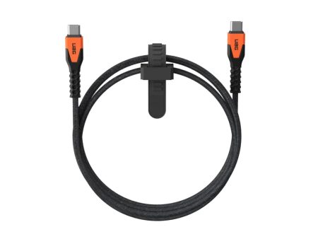 UAG Rugged Kevlar Cable - 1.5m   5ft   Black Orange For Cheap