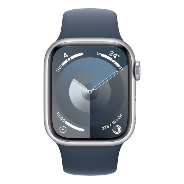 Apple Watch Series 9 with Sport Band - LTPO OLED   64GB   45mm   Small Medium   Bluetooth   Wi-Fi   Cellular   Storm Blue Online now