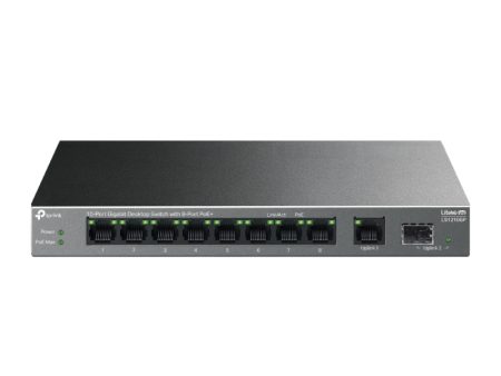 TP-Link (LS1210GP) 10-Port Gigabit Desktop Switch with 8-Port PoE+ - 20 Gbps   LAN Hot on Sale