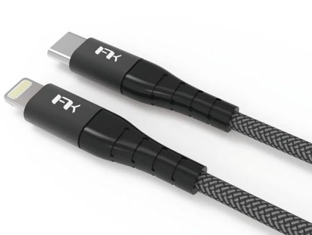 Feeltek Air Lightning to USB-C Cable 180cm (Braid + Metallic) - Black Hot on Sale