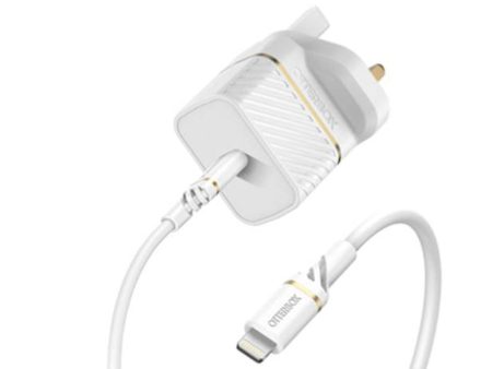 Otterbox UK Wall Charger With Cable - 20W   USB-C to Lightning   1 Meter   White Online Sale