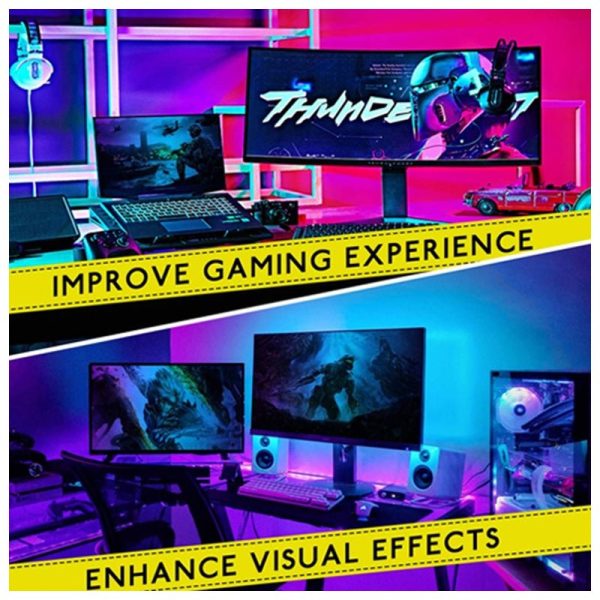 Twisted Minds Gaming Monitor LED Strip Light - LED   WiFi   2 Meters   RGB Discount