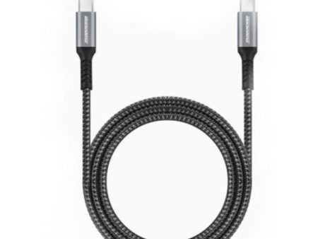 RockRose Powerline Type-C Cable - 3A   60W   2 Meter   Black Fashion