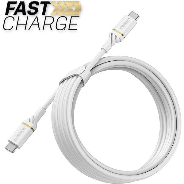 OtterBox USB-C to USB-C Fast Charge Cable - Standard 3 Meter - White Fashion