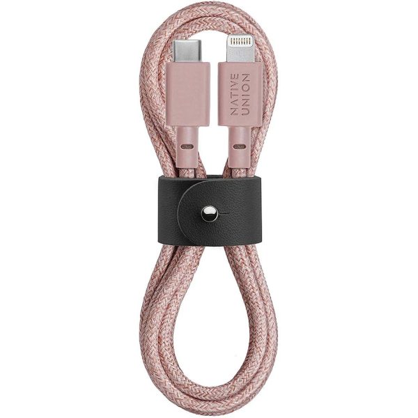 Native Union Belt Cable USB-C to Lightning 1.2M - Rose on Sale