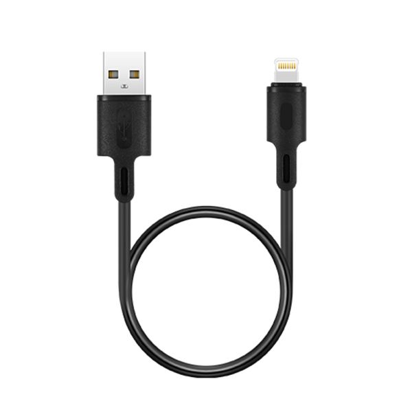 RockRose 2.4A Fast Charge - Lightning Cable   1 Meter   PVC Material   Black For Discount