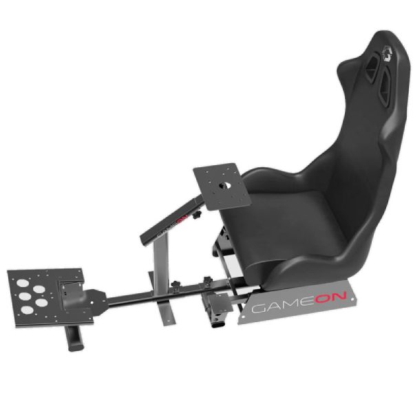 GameOn Master Pro Racing Gaming Simulator Cockpit - Black Hot on Sale