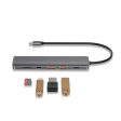 Powerology 6in1 Slim 4K HDMI USB-C Hub - Gray Supply