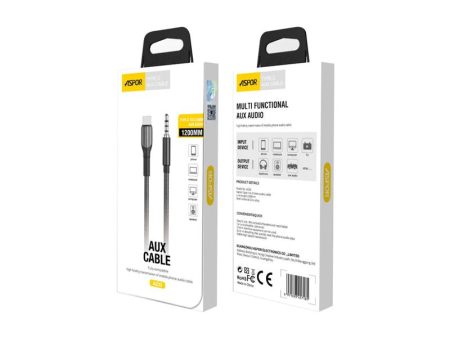 Aspor A233 Type-C Audio Cable - 3.5mm   1.2 Meter   Black Online now