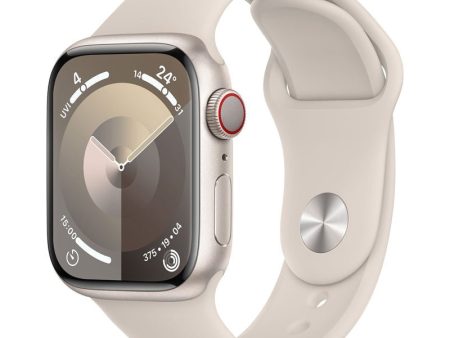 Apple Watch Series 9 with Sport Band - LTPO OLED   64GB   45mm   Medium Large   Bluetooth   Wi-Fi   Cellular   Starlight Sale