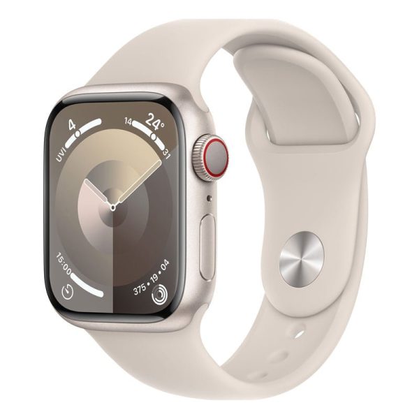 Apple Watch Series 9 with Sport Band - LTPO OLED   64GB   45mm   Medium Large   Bluetooth   Wi-Fi   Cellular   Starlight Sale