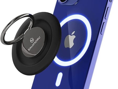 Sinjimoru M-Ringo Magnetic Phone Ring Holder for Apple MagSafe Case - Metallic Black Online Sale