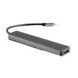 Powerology 6in1 Slim 4K HDMI USB-C Hub - Gray Supply