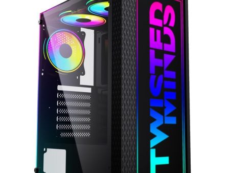 Twisted Minds Trinity-03 RGB Mid Tower Gaming Case - Black on Sale