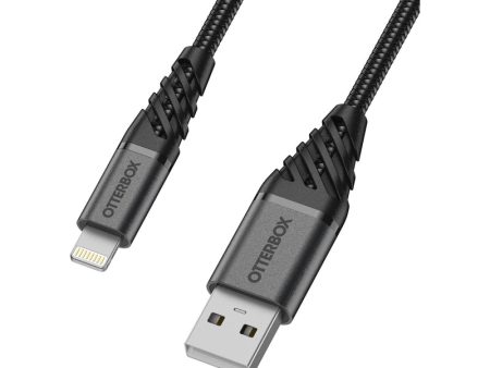 OtterBox Lightning To USB-A Premium Cable - Lightning   USB-A   2 Meters   Black Fashion