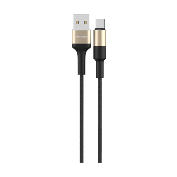 RockRose 2.4A USB-C Cable - 1M   Black For Discount