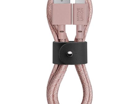 Native Union Belt Cable - USB A to Lightning 1.2M - Rose Fashion