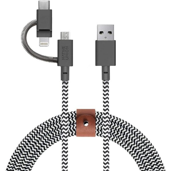 Native Union Belt Cable Universal 2M - Zebra Cheap