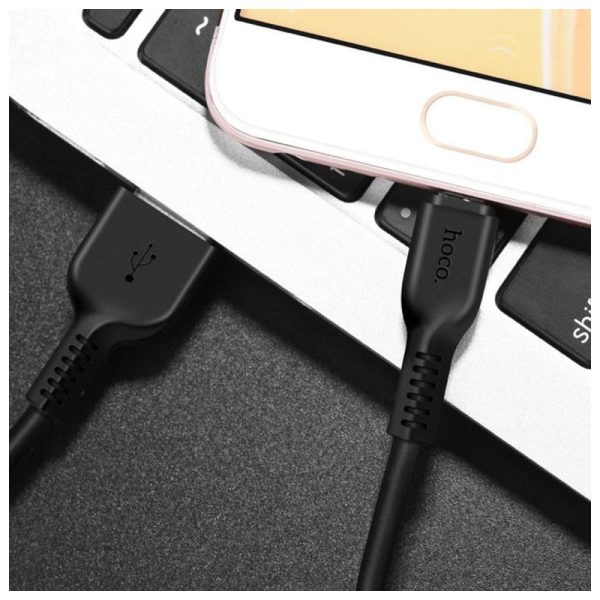 HOCO X20 Flash Charging Data Sync Cable - Micro USB   3 Meters   Black Supply