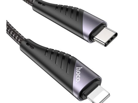 HOCO Freeway PD Charging Data Sync Cable - USB-C To Lightning   1.2 Meters   Black Online Hot Sale