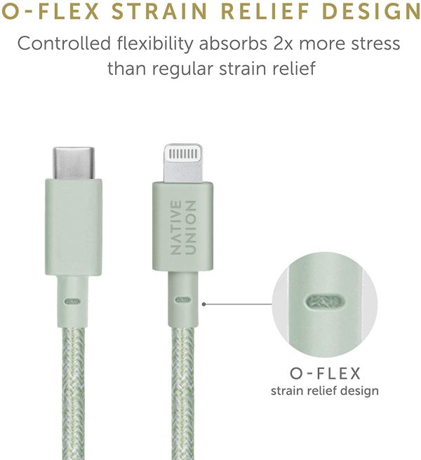 Native Union Belt Cable USB-C to Lightning 1.2M - Sage For Cheap