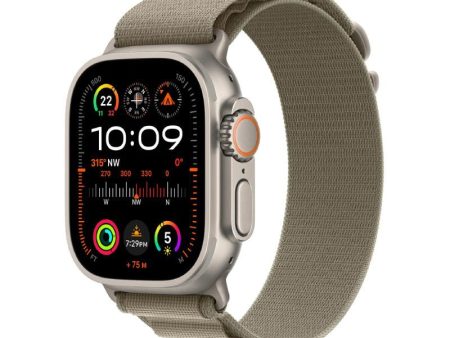 Apple Watch Ultra 2 - LTPO OLED   64GB   49mm   Bluetooth   Wi-Fi   Cellular   Large   Titanium Olive Alpine Loop Online