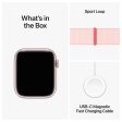 Apple Watch Series 9 with Sport Loop - LTPO OLED   64GB   45mm   Small Medium   Bluetooth   Wi-Fi   Cellular   Light Pink Fashion