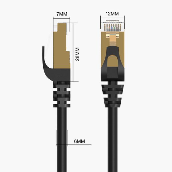 ORICO CAT7 10000Mbps Ethernet Cable (PUG-C7) - 3 Meter   Black Supply