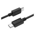 HOCO X73 60W Charging Cable - USB-C To USB-C   1 Meter   Black For Cheap