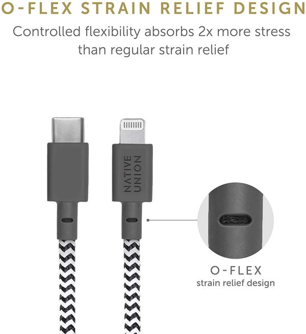 Native Union Night Cable USB-C to Lightning - 3 Meter   Zebra on Sale