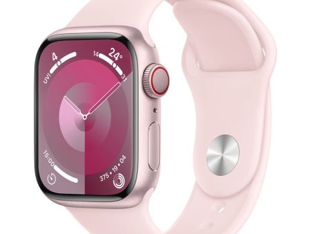 Apple Watch Series 9 with Sport Band - LTPO OLED   64GB   45mm   Medium Large   Bluetooth   Wi-Fi   Cellular   Light Pink Online Hot Sale