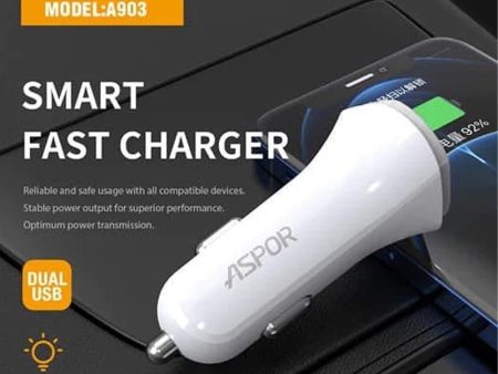 Aspor A903 2USB 3.4A Car Charger + Micro Cable Hot on Sale