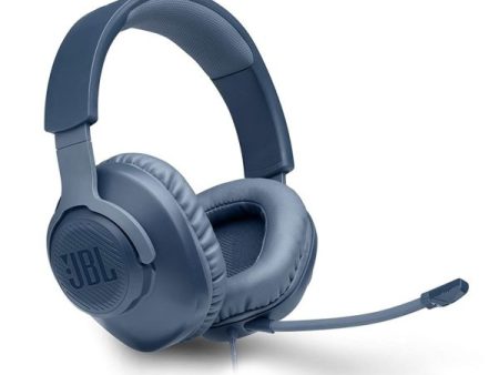 JBL Quantum 100 Wired Over-Ear Gaming Headphones - Blue Supply