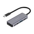 Porodo 4in1 HDMI 4K USB-C Hub Fashion