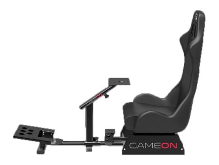 GameOn Master Pro Racing Gaming Simulator Cockpit - Black Hot on Sale