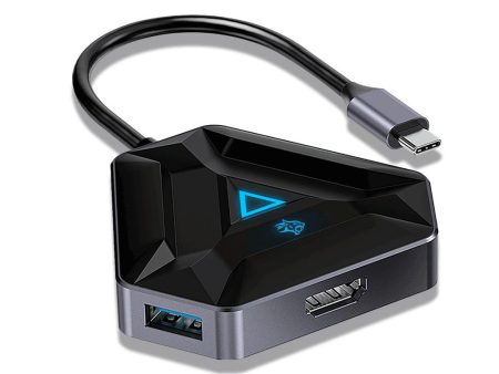 Porodo Gaming 6 In 1 4K HDMI USB-C Hub Gamers Edition - Black Hot on Sale