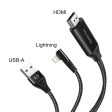 Mcdodo 90 Degree USB Lightning to HDMI 4K HD Adapter TV Cable 2 Meter for iPhone iPad Hot on Sale