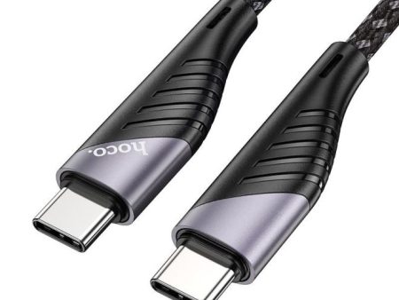 HOCO U95 Super Fast Charging Data Cable - Type-C to Type-C   60W   1.5 Meter   Black Online Hot Sale