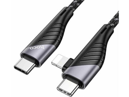 HOCO U95 2-IN-1 Charging Cable - USB-C To USB-C Lightning   1.2 Meters   Black Discount