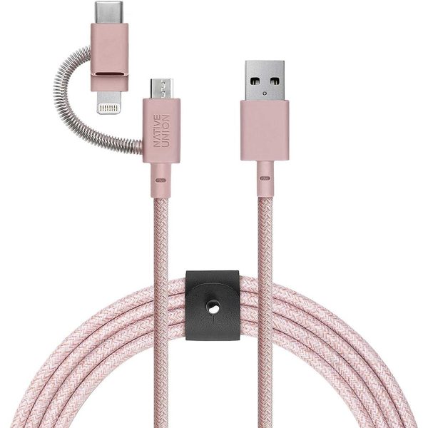 Native Union Belt Cable Universal 2M - Rose For Sale