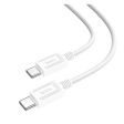 HOCO X73 60W Charging Cable - USB-C To USB-C   1 Meter   White Online Hot Sale