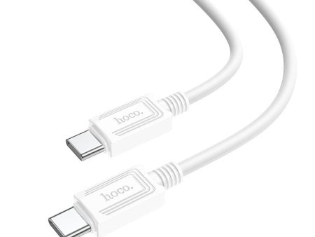 HOCO X73 60W Charging Cable - USB-C To USB-C   1 Meter   White Online Hot Sale