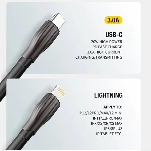 Aspor A110 Charging Cable - USB-C To Lightning   20W   1 Meter Hot on Sale