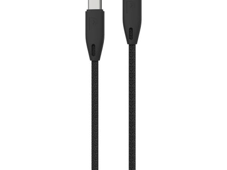 Powerology Braided - USB-C to Lightning Cable   6.6ft   Black For Sale