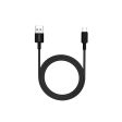 RockRose 2.4A USB-C PVC  - 1M   Black For Cheap