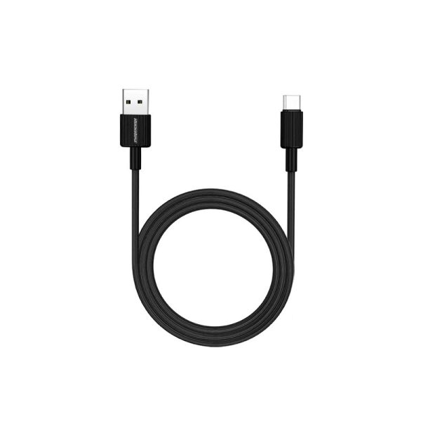 RockRose 2.4A USB-C PVC  - 1M   Black For Cheap