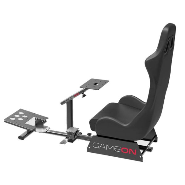 GameOn Master Pro Racing Gaming Simulator Cockpit - Black Hot on Sale