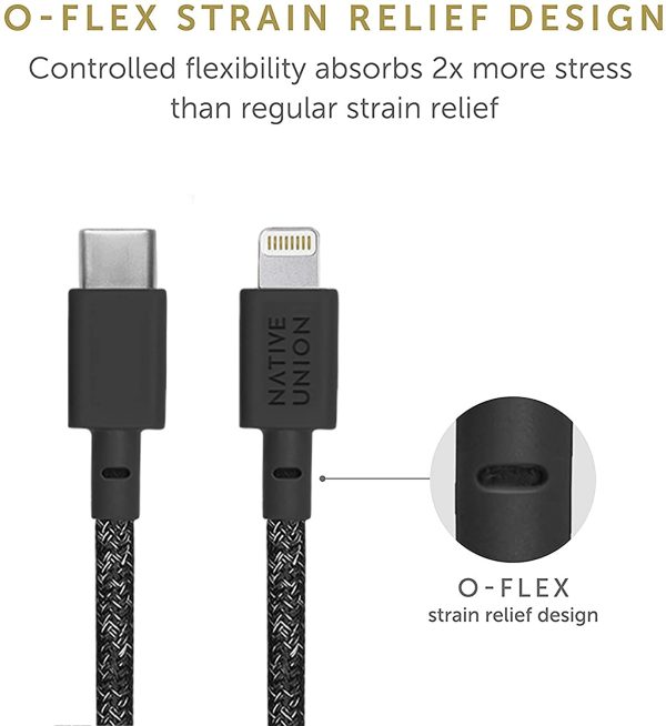 Native Union Belt Cable USB-C to Lightning 1.2M - Cosmos Black Cheap